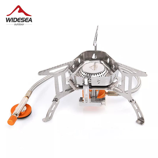Widesea Camping Wind Proof Gas Burner Outdoor Strong Fire Stove Heater