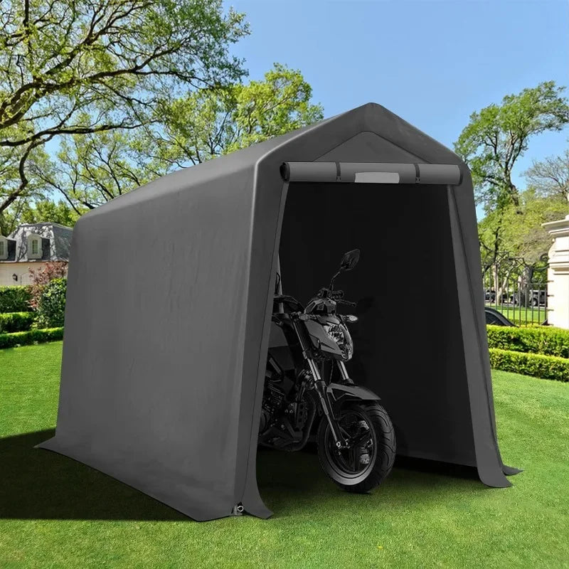 QZEN 6x7FT Storage Shed Heavy Duty Portable Storage Shed Portable Garage Storage Tent with Roll-up