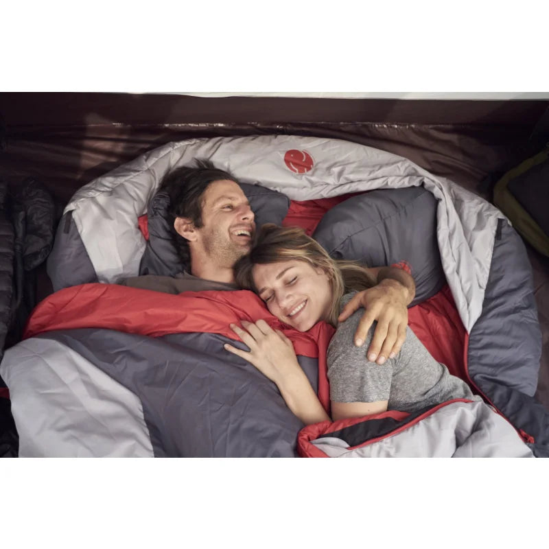 10F / Red Double Wide Hooded Rectangular Sleeping Bag