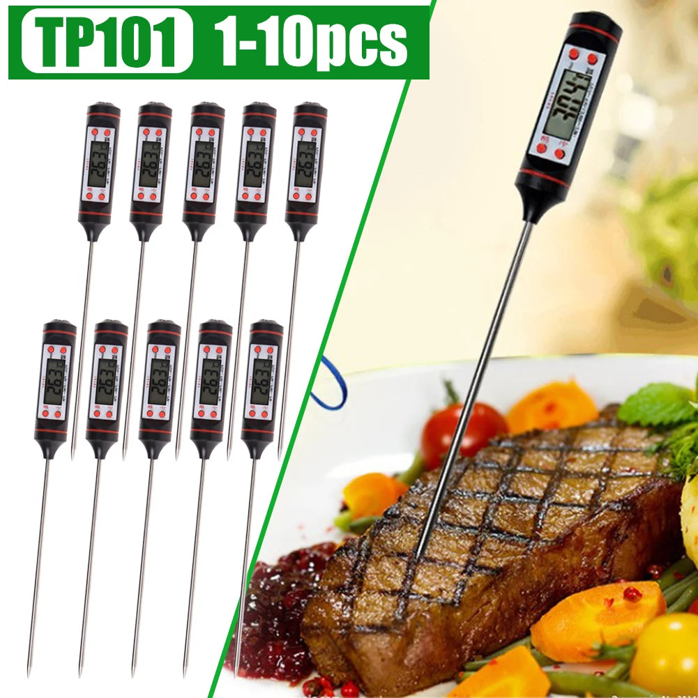 1-10pcs Oil Thermometer Digital Meat Temperature Meter Kitchen Needle Food Thermometer - My Store