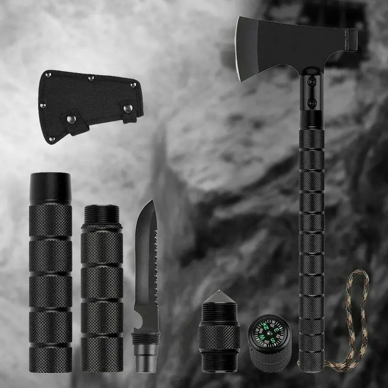 Foldable Tactical Axe Multi Tool Kit Emergency Gear Tourist AX Survival Axe Tomahawk