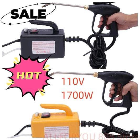 110V 1700W High Pressure Steam Cleaner Machine 360 ° All-round Cleaning Tool, Black/Yellow