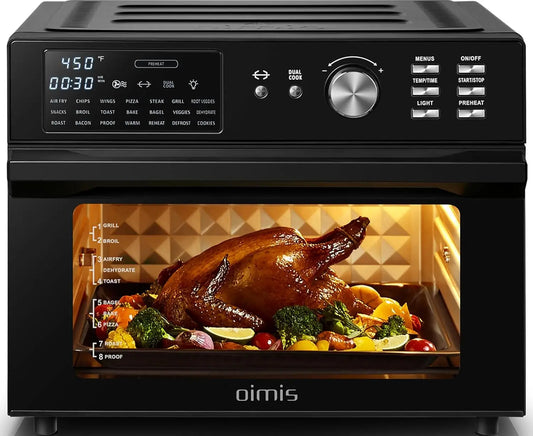 Air Fryer Toaster Oven, 32QT Toaster Oven 21-in-1 Extra Large Countertop Convection Rotisserie Oven