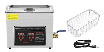 VEVOR Ultrasonic Cleaner w/ Digital Timer & Heater, Professional Jewelry Cleaner, Stainless Steel