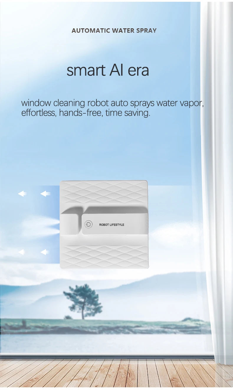 Window Cleaner Robot Auto Cleaning Tool Anti-Falling Electric Robotic Glass Vacuum Wiper