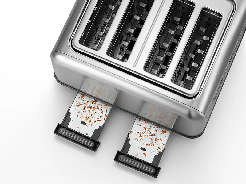 T640 4-Slice Toaster,Extra Wide Slots, Retro Stainless Steel with High Lift Lever, Bagel and Muffin