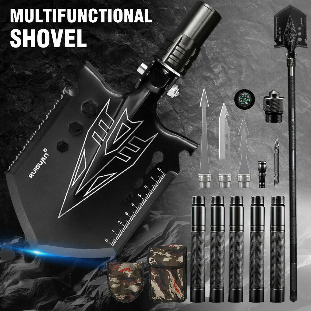 Camping Shovel Set For Survival Folding Tactical Military Shovel Multifunctional Snow Car Shovel