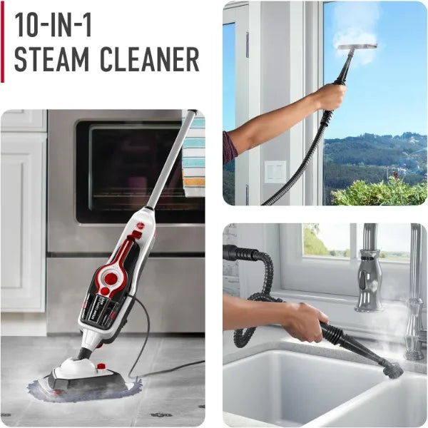 Hoover Steam Pet Steam Mop, Cleaner for Tile and Hard Floor, WH21000, White , 11 IN x 8.75 IN x 25 IN