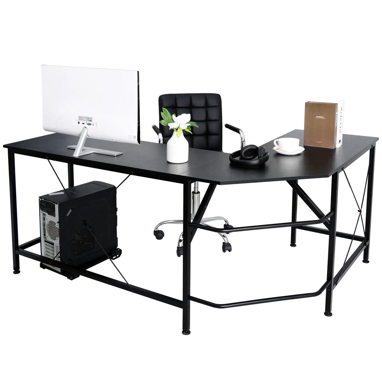 Stainless Steel Portable Computer Desk Bedroom, Home Office/Study Workbenches Adjustable Height