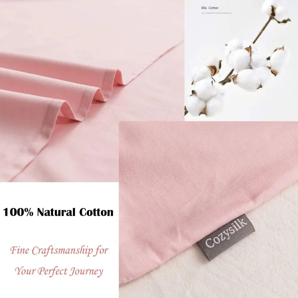 Cotton Sleeping Bag Liner with Zipper - 100% Cotton Travel Sheet Sleep Sack Adult