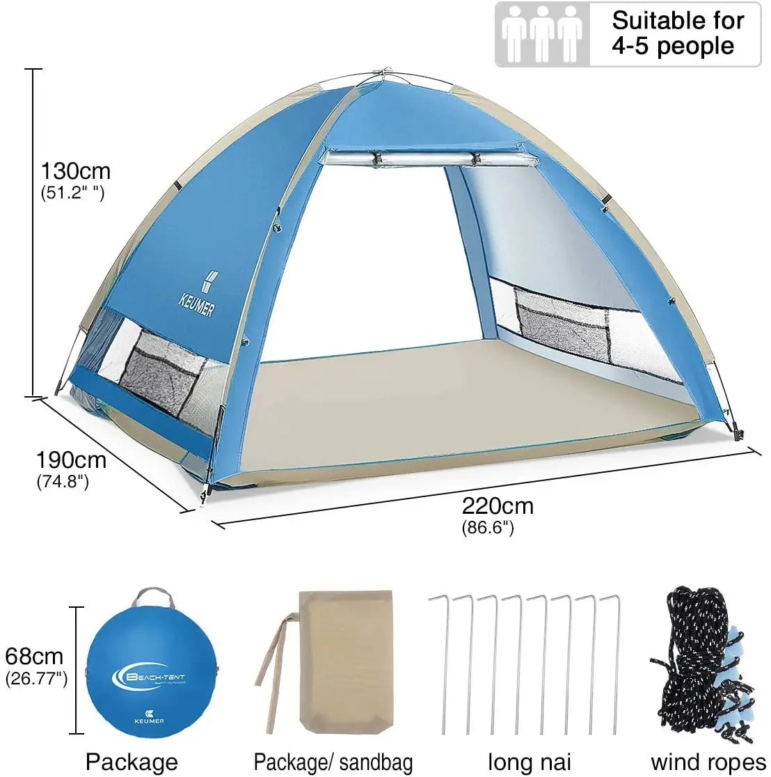 Quick Automatic Opening Tent 2-3 People Ultralight Camping Tent Waterproof