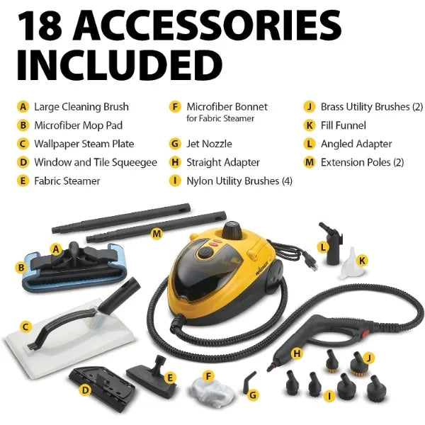 Wagner Spraytech 0282014 915e On-Demand Steam Cleaner & Wallpaper Removal, 18 Attachments