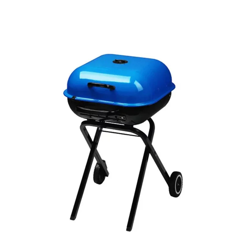DUTRIEUX Portable Charcoal Grill in Blue - My Store
