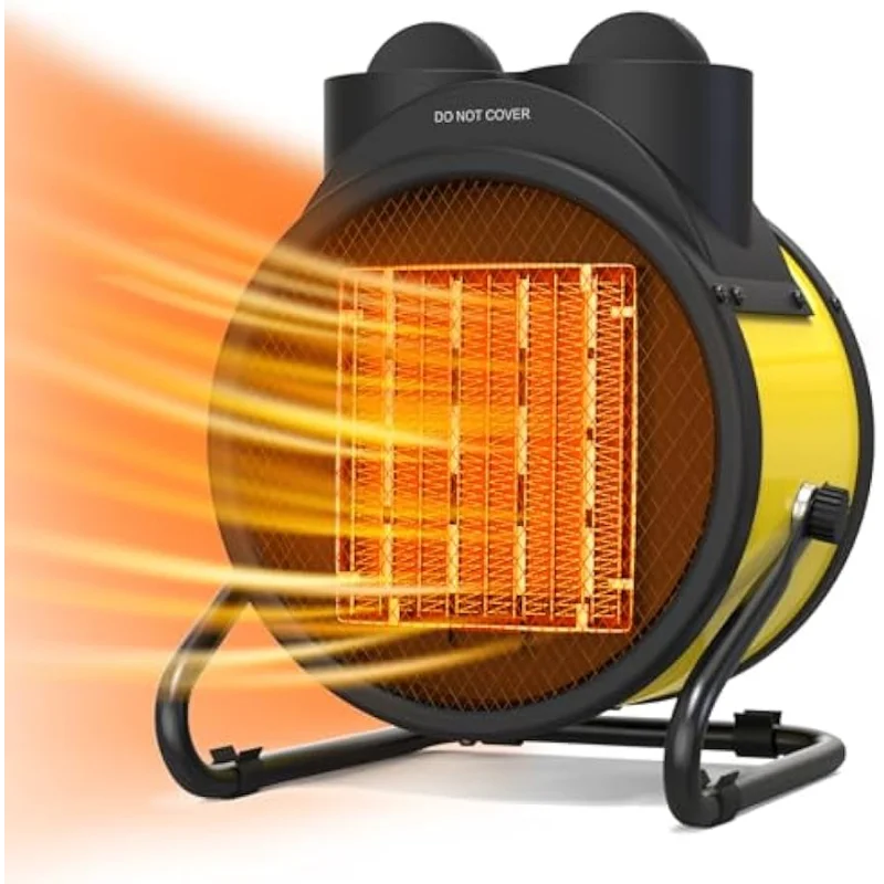 Tectake Outdoor Heater, 1500W Portable Greenhouse Heater with 90°Adjustable Angle, 3 Speeds