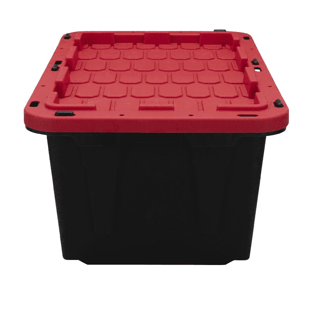 17 Gallon Plastic Storage Bin Stackable Storage Container w/Snap-On Lid Lockable Tote Organization