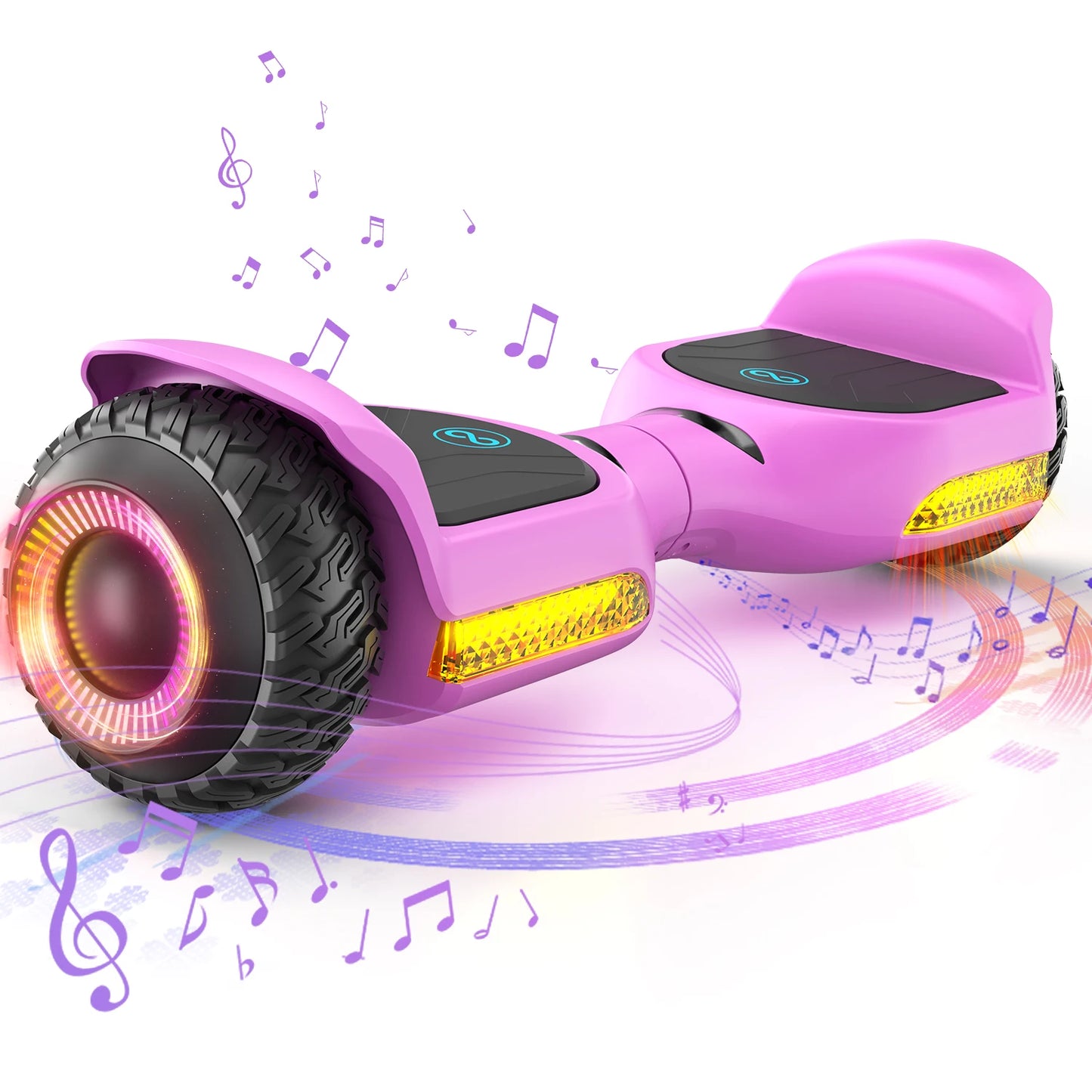Kids 6.5'' Self Balancing Hoverboard All Terrain with LED Light And Bluetooth Speaker - Portable