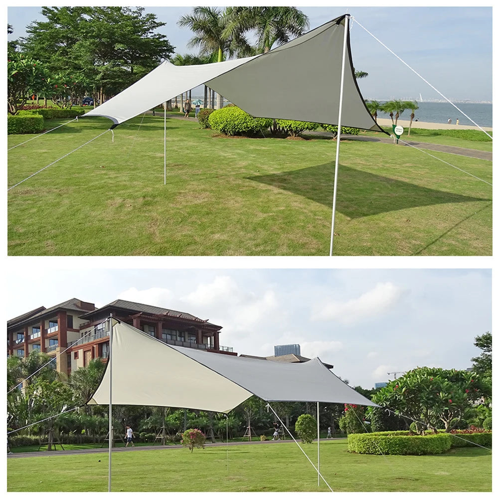 Portable Foldable 300CMx400CM Six Corners Outdoor Waterproof Camping Rain-proof Sunshade