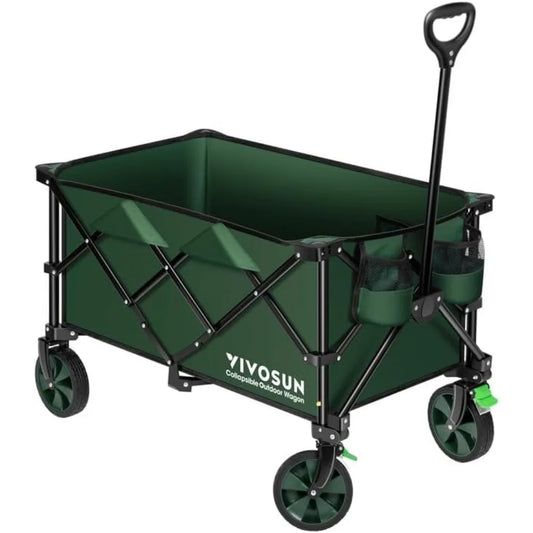 Wagon Trolley Utility With Silent Universal Wheels Handcart Folding Cart