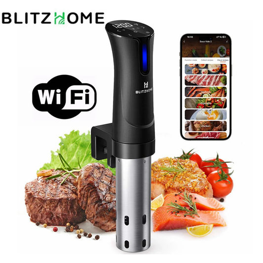 Blitzhome Home Appliance Sous Vide Cooker 1100W WIFI Kitchen Sous Vide Immersion Circulator