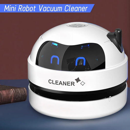 Mini Robot Vacuum Cleaner USB Rechargeable Handheld Car Wireless Cleaner with Detachable Nozzle