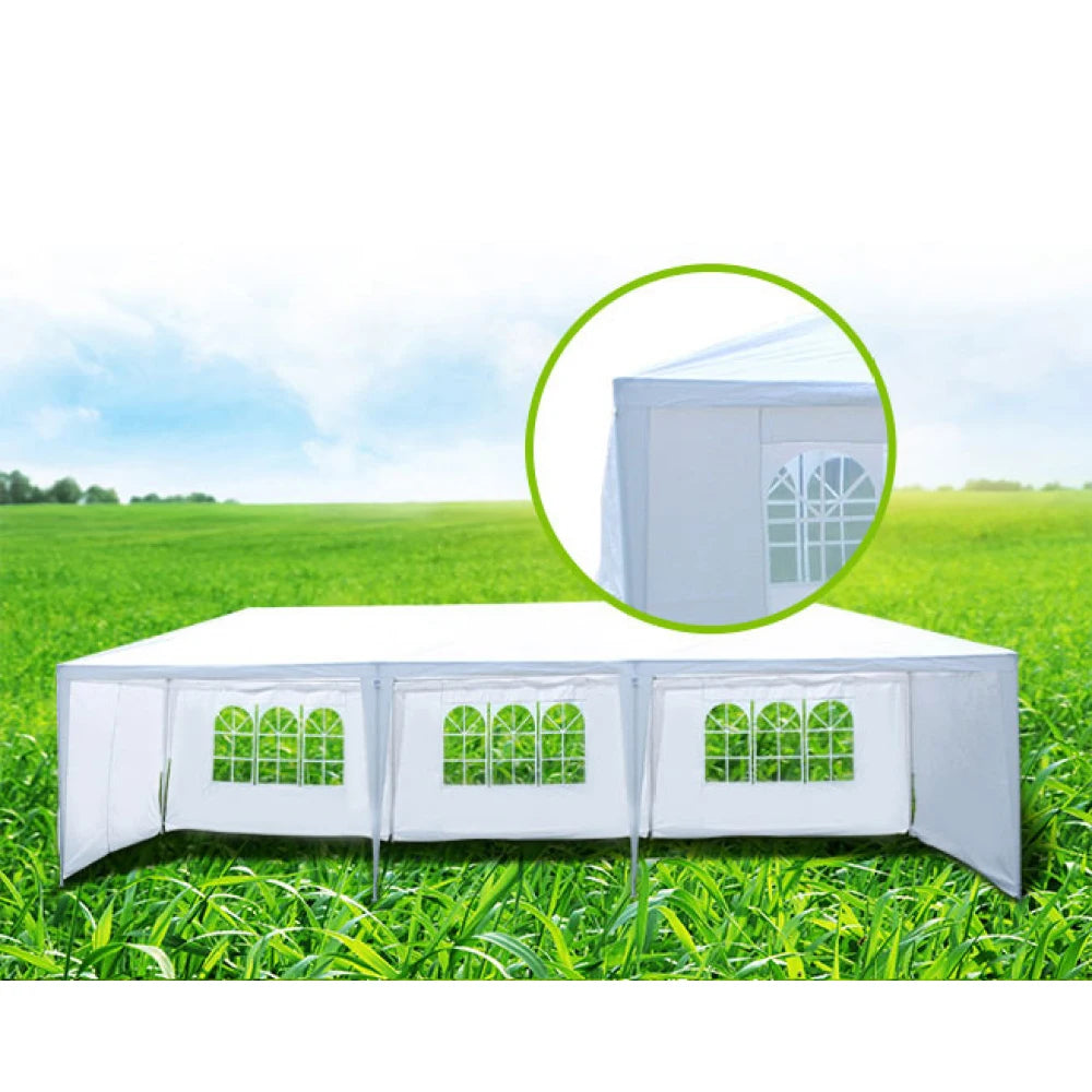10x30' Wedding Party Canopy Tent Outdoor Gazebo with 5 Removable Sidewalls
