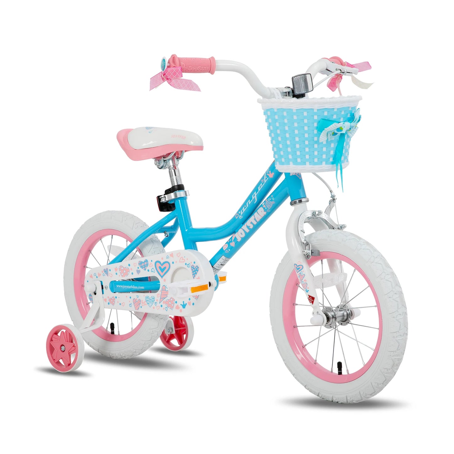 US warehouse Colorful Girls Bike with Basket & Training Wheels 12 14 16 18 Inch Kids Bike Foot Brake