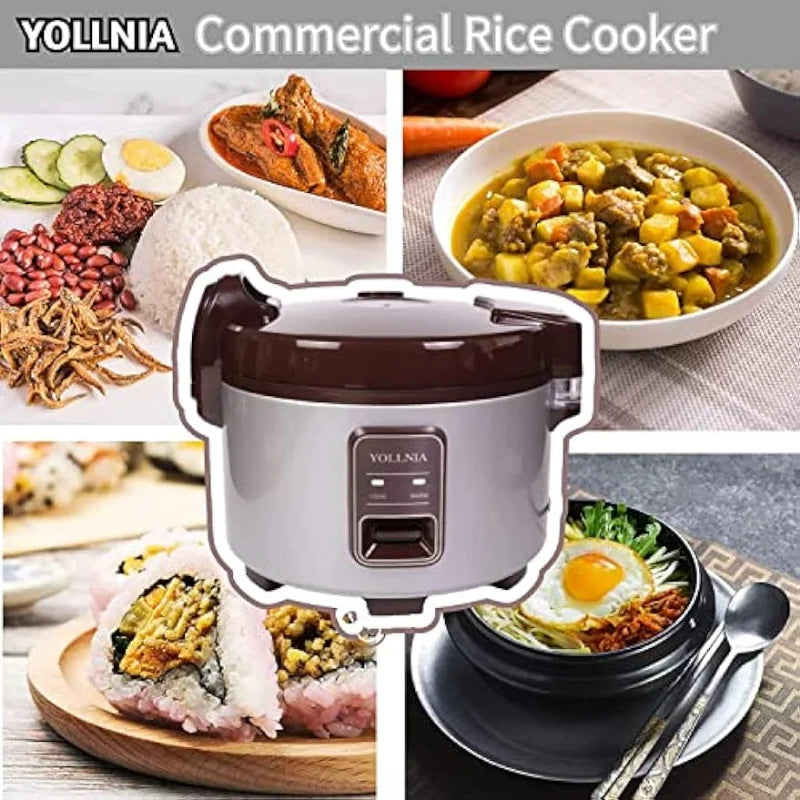 YOLLNIA commercial rice cooker & food warmer | 8.17Qt /45 CUPS Cooked Rice - My Store