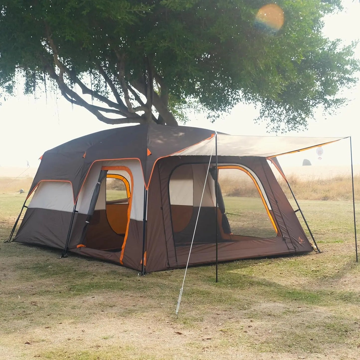 Extra Large Tent 6-10-12-14 Person(Style-B),Family Cabin Tents,2 Rooms,3 Doors and 3 Windows