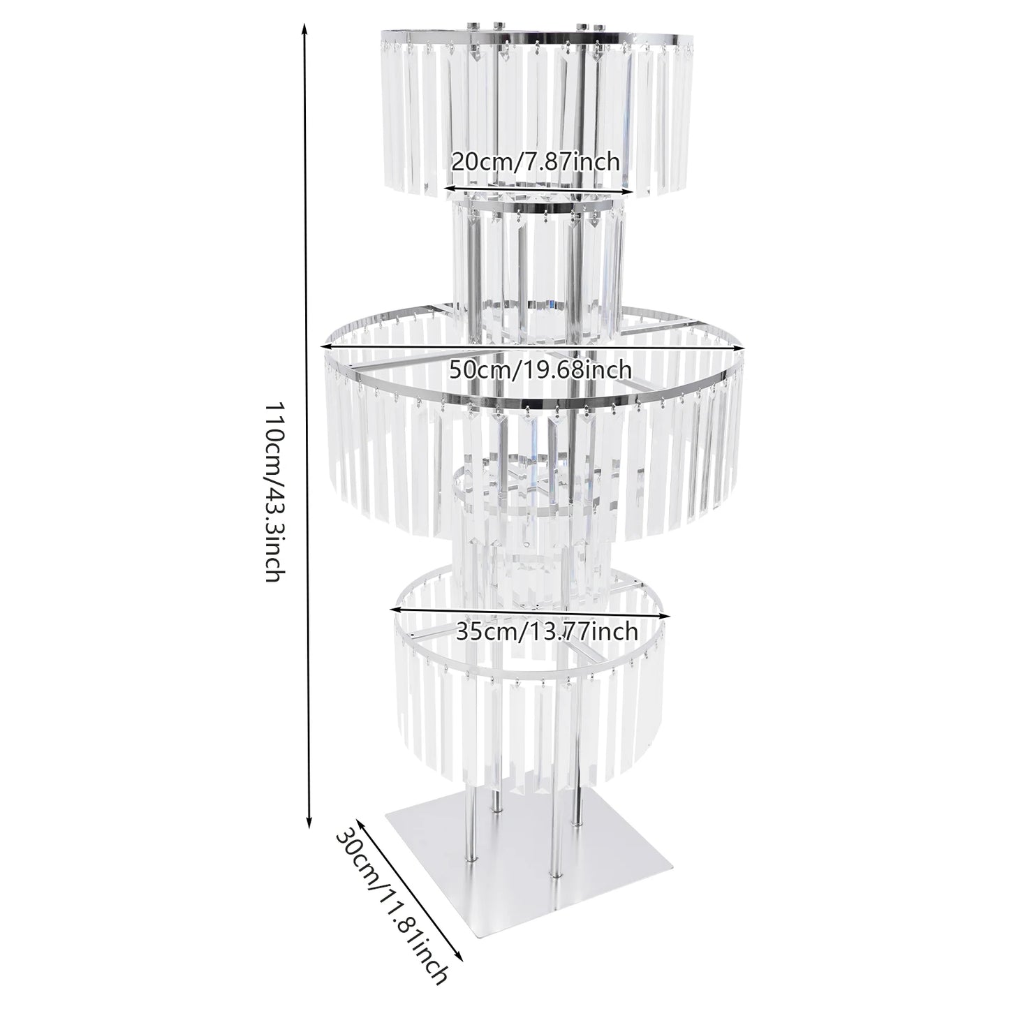5 Tiers Gold/Silver Wedding Centerpieces Flower Stand Vase Centerpiece Acrylic Flower Stand