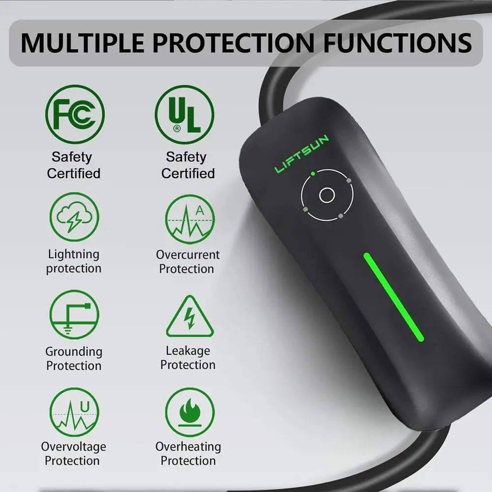 Level 1 Tesla Charger 110V, 15A NACS-21ft Cable,Nema 5-15 Plug Home Portable Tesla Charger Y/3/S/X