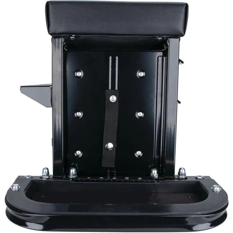 home. W85025 3-Drawer Rolling Tool Chest Seat With Magnetic Side Trays, Black