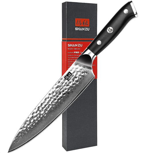 SHAN ZU Damascus Steel Knife 8 Inch VG10 67 Layer Kitchen chef Knife Japanese high carbon steel