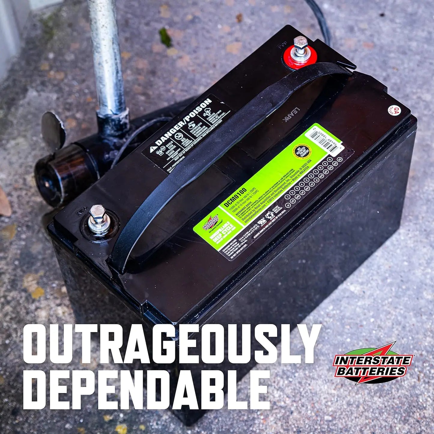 Interstate Batteries 12V 110 AH SLA/AGM Deep Cycle Battery-Solar, Wind, and RV Terminals (DCM0100)