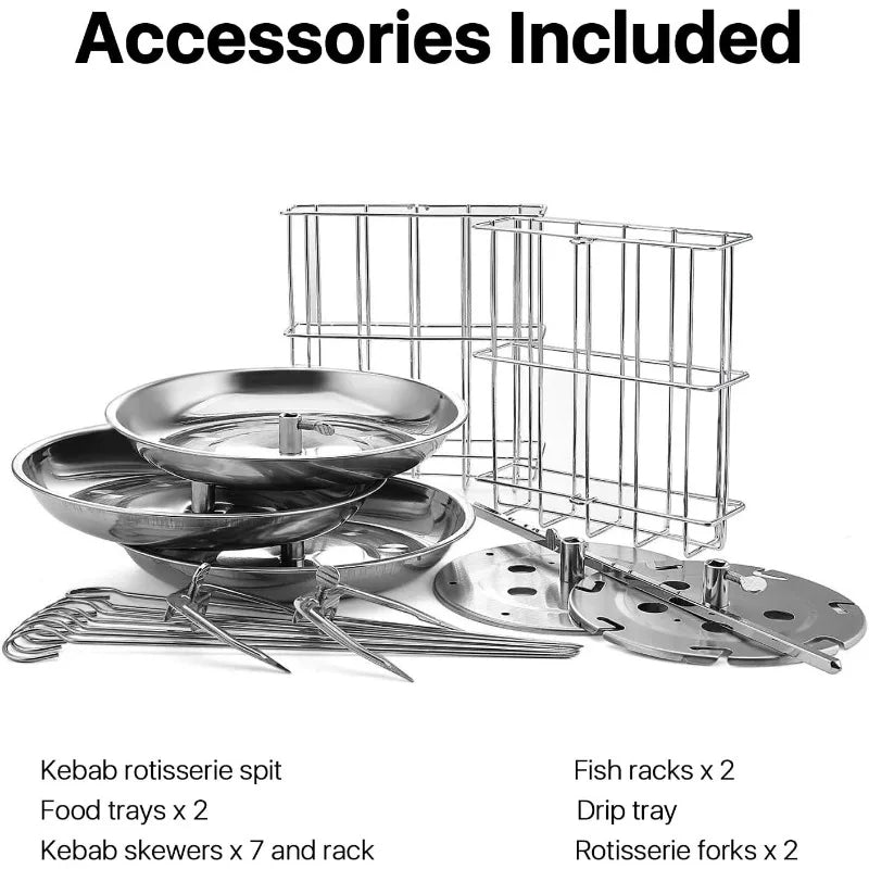 Flexzion Vertical Rotisserie Oven Grill -Countertop Shawarma Kebab Electric Cooker Stainless Steel