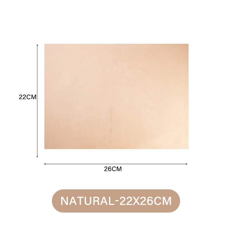 WUTA Full Grain Natural Vegetable Tanned Cowhide DIY Pre-cut Vachetta Leather Genuine Leather Craft