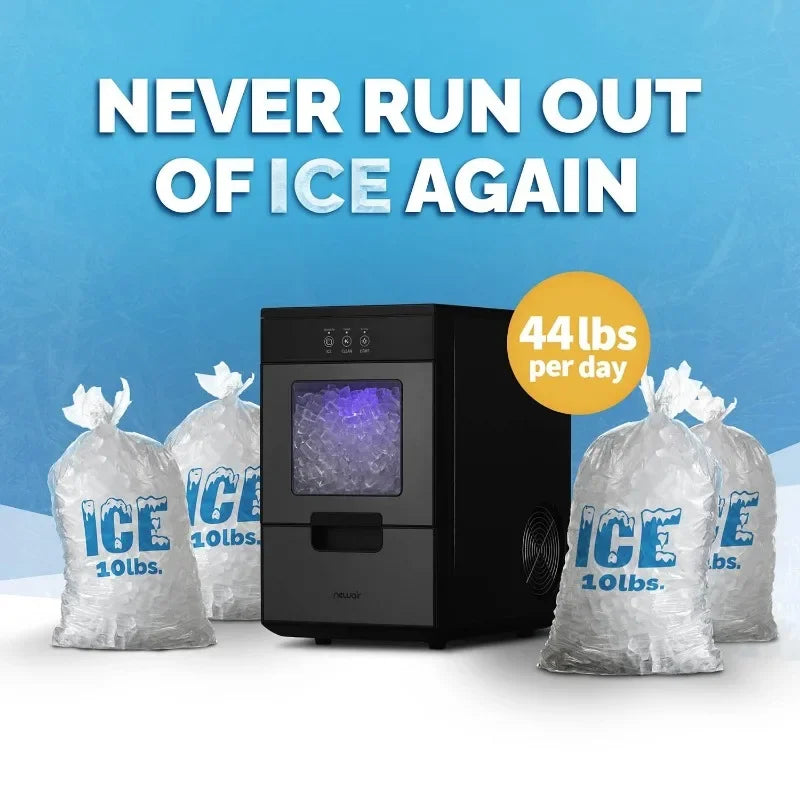 Newair 44 lbs. Nugget Countertop Ice Maker with Self-Cleaning Function, Refillable Water Tank