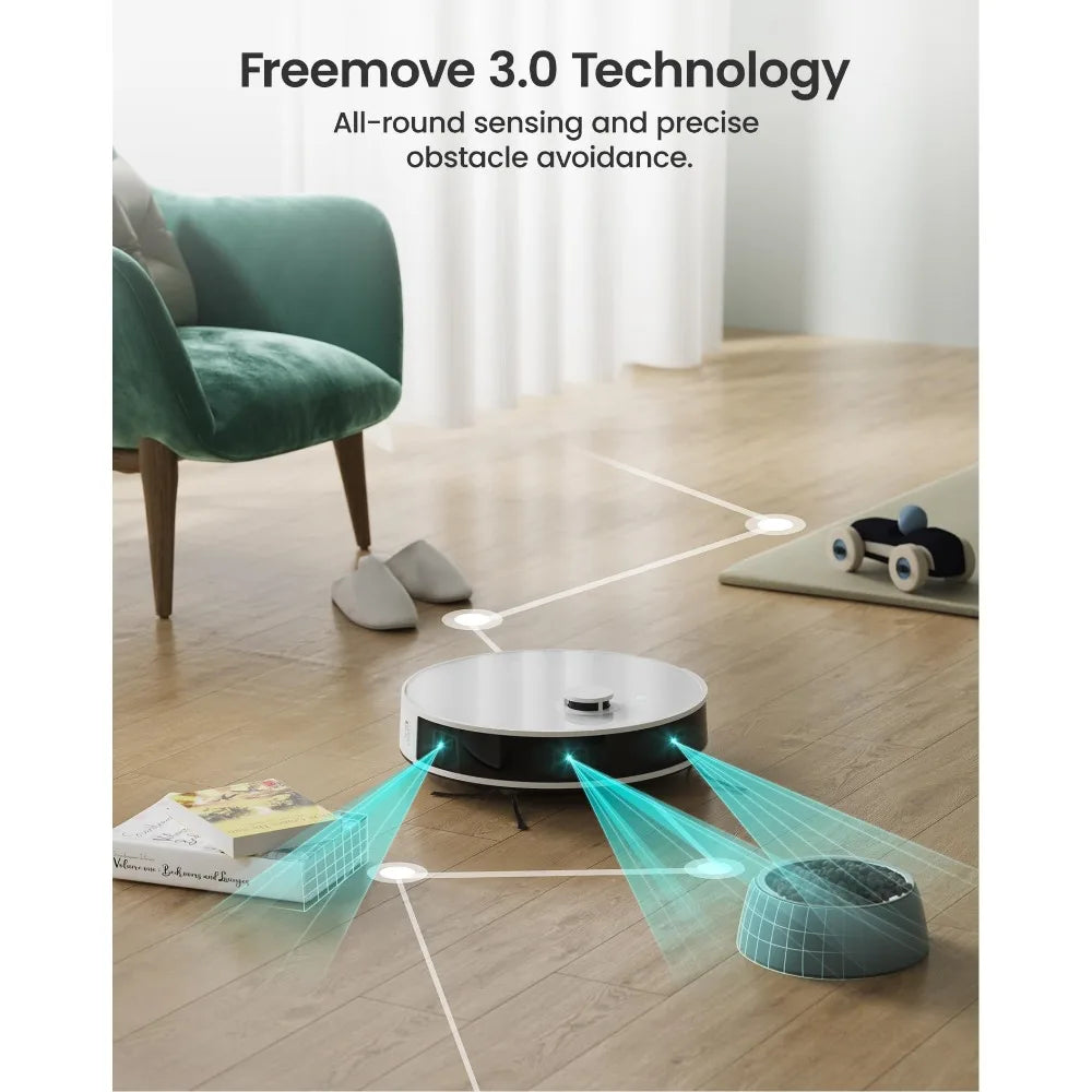 2024 New Robot Vacuum and Mop Combo, Precision Mapping with Lidar & DToF Sensors, Sonic Mopping