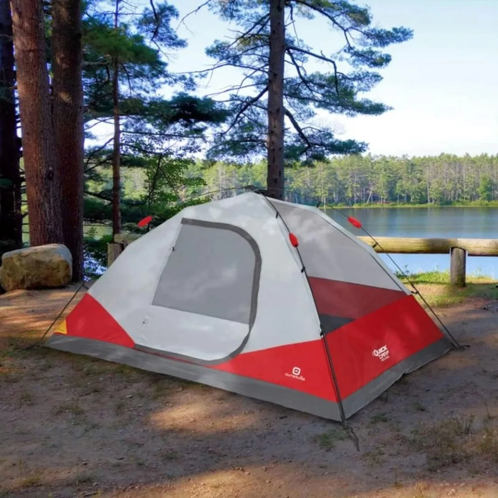 Outbound Instant Pop up Tent w/ Carry Bag and Rainfly, Water Resistant Dome & Cabin Tents 5 Person