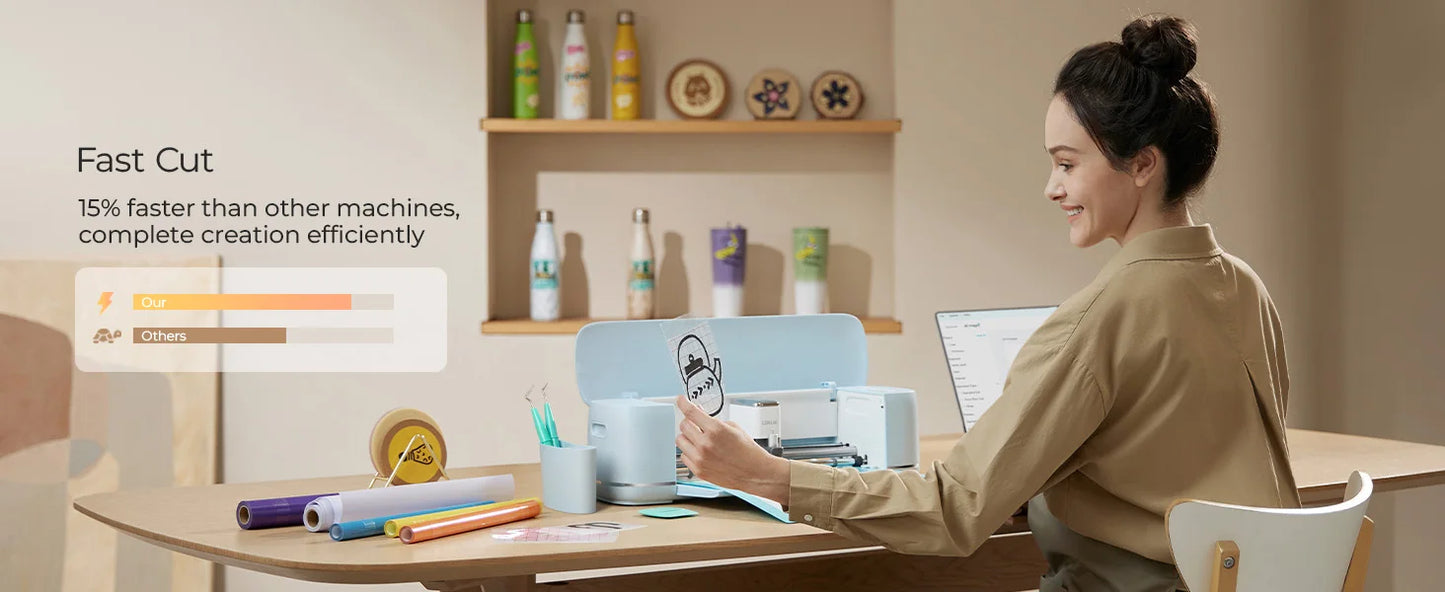 LOKLiK Vinyl Cutter Machine/Create Customized Cards Smart Cutting Machine w/iOS Android Windows Mac