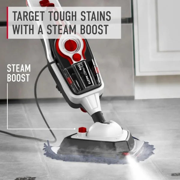 Hoover Steam Pet Steam Mop, Cleaner for Tile and Hard Floor, WH21000, White , 11 IN x 8.75 IN x 25 IN
