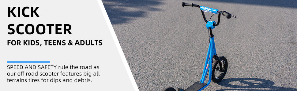 JOYSTAR Kick Scooter for Ages 5-9 Years Old Kids with 12 Inch Front and Rear Wheel, Rear V-Brake