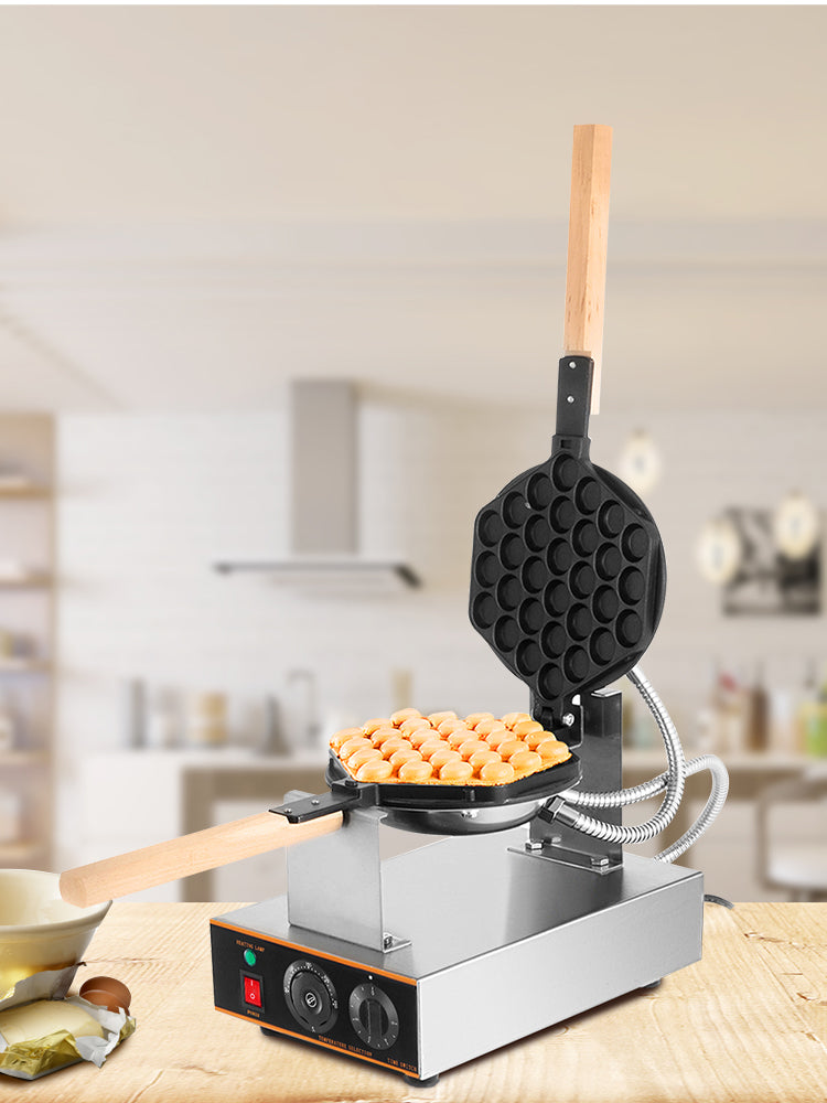 VEVOR Egg Bubble Electric Waffle Maker Nonstick Baking Snack Giuffre's Waffle Irons