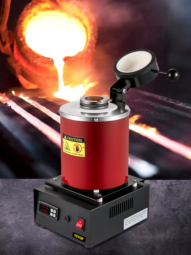 VEVOR Electric Metal Melting Furnace Digital Casting Jewelry Making Tool Gold Silver Crucible Machine