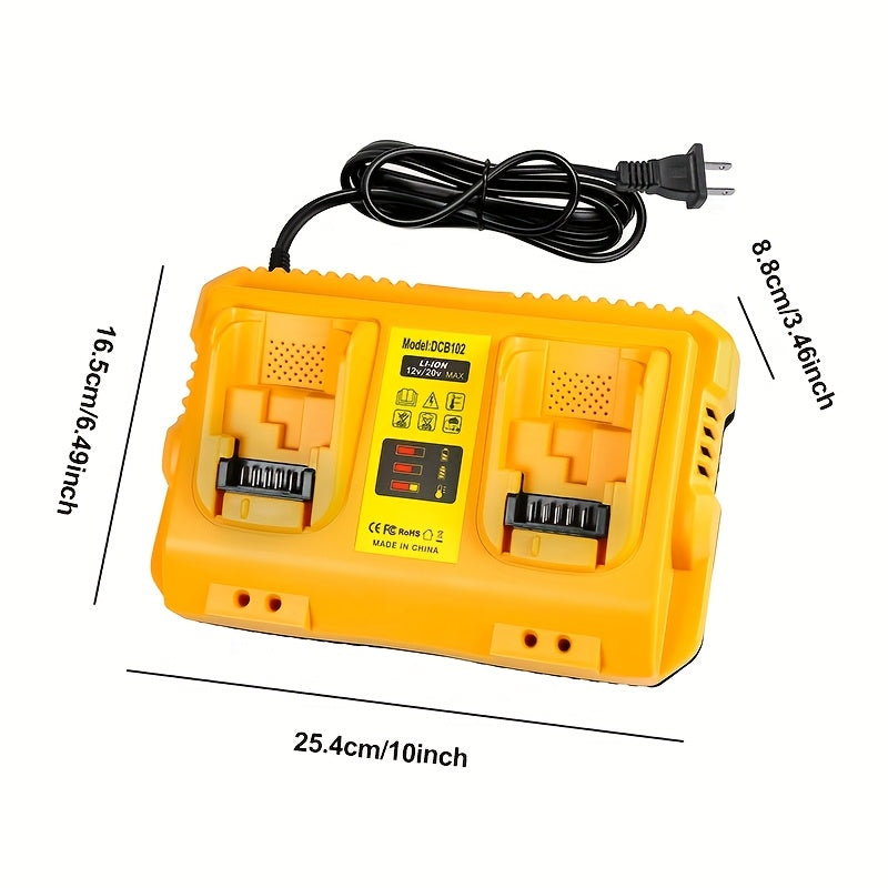 1pc DCB102 Replacement for Dewalt Battery Charger Station / 1pc for Dewalt 12V/20V Battery Charger