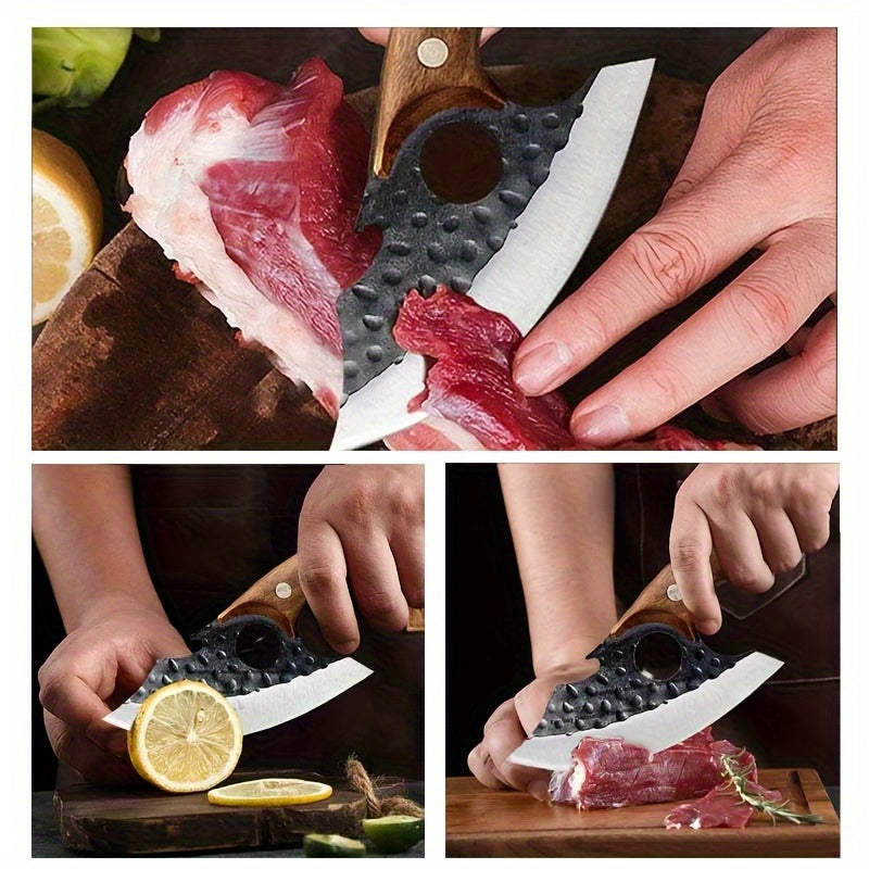 2pcs Multi-Purpose Knife- Kitchen Utility Butcher Cutting Peeling Meat Knife- Handcrafted Bone Knife