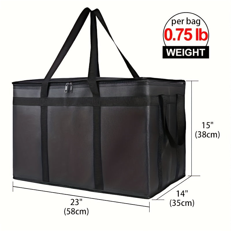 4-Pack Commercial-Grade Insulated Food Delivery Bags XXX-Large Thermal Meal Totes-Hot/Cold Retention