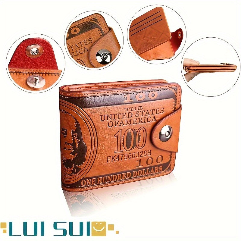 Men's Dollar Bill Wallet, Credit Card Photo Holder, Suitable for 365 Days and Holidays