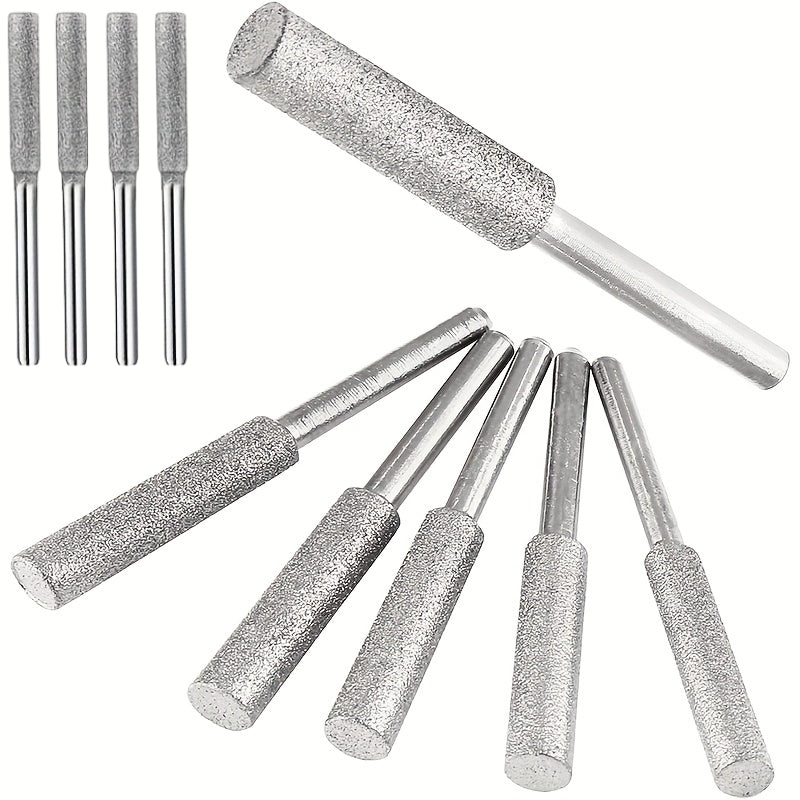 [Chain Saw File] Diamond Chainsaw Sharpening Bits w/Titanium Coated Artificial Jade Grinding Wheel