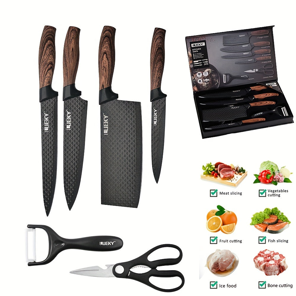 Professional 6 Kitchen Knife Set Chef's Knife, Slicing Knife/High Carbon Stainless Steel Super Sharp