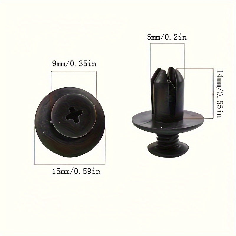 100pcs Car Fastening Clip Set, Mudguard Rivet Fixing Clips, Bumper Edge Trim Accessories